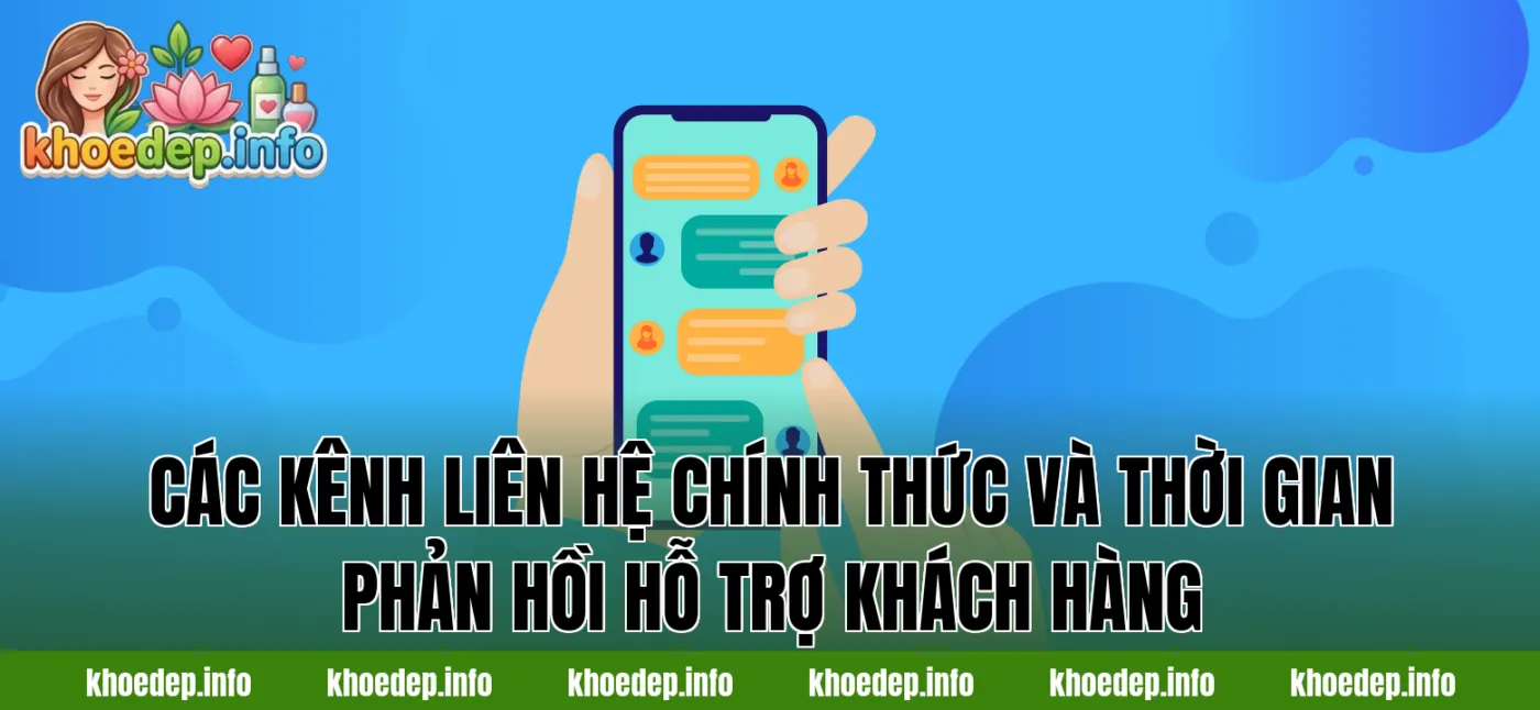 Các kênh liên hệ chính thức và thời gian phản hồi hỗ trợ khách hàng