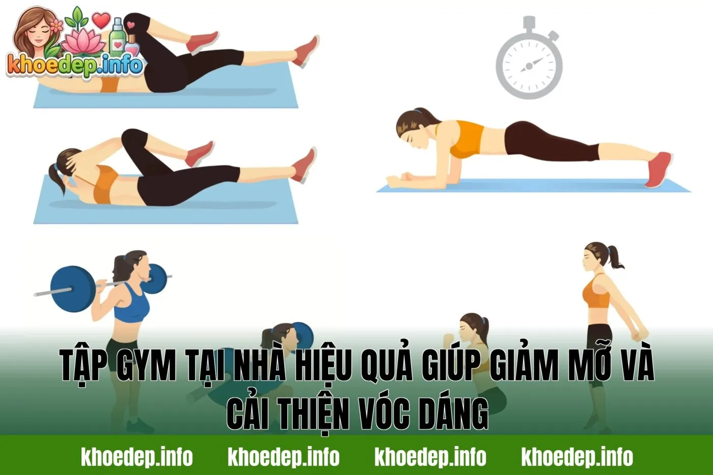 tập gym tại nhà hiệu quả giúp giảm mỡ và cải thiện vóc dáng