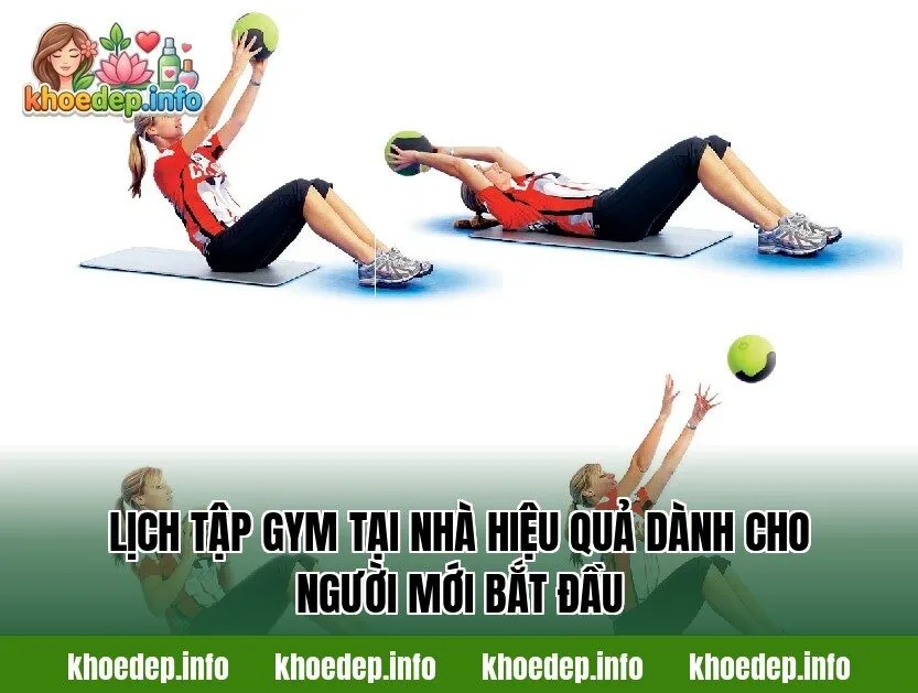 Lịch tập gym tại nhà hiệu quả dành cho người mới bắt đầu