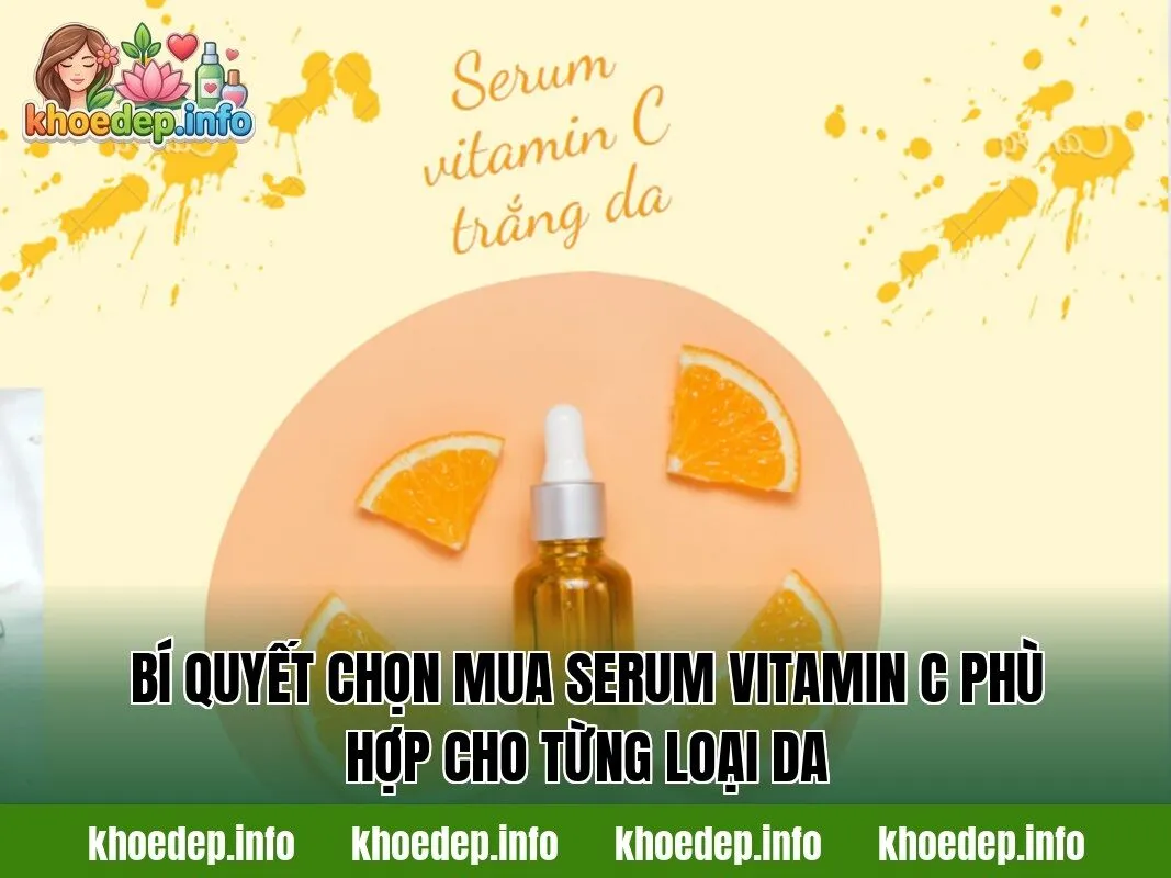 Bí quyết chọn mua serum vitamin C phù hợp cho từng loại da