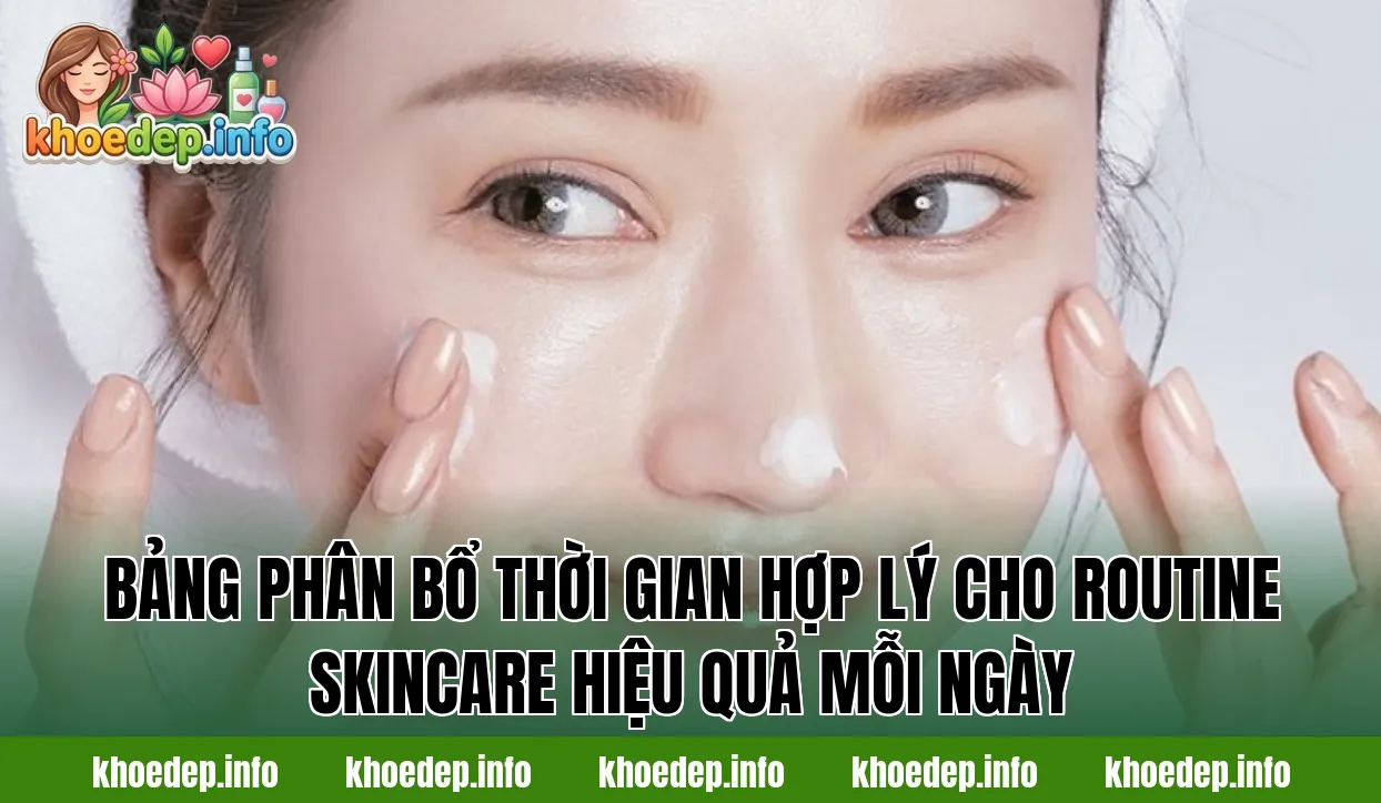 Bảng phân bổ thời gian hợp lý cho routine skincare hiệu quả mỗi ngày