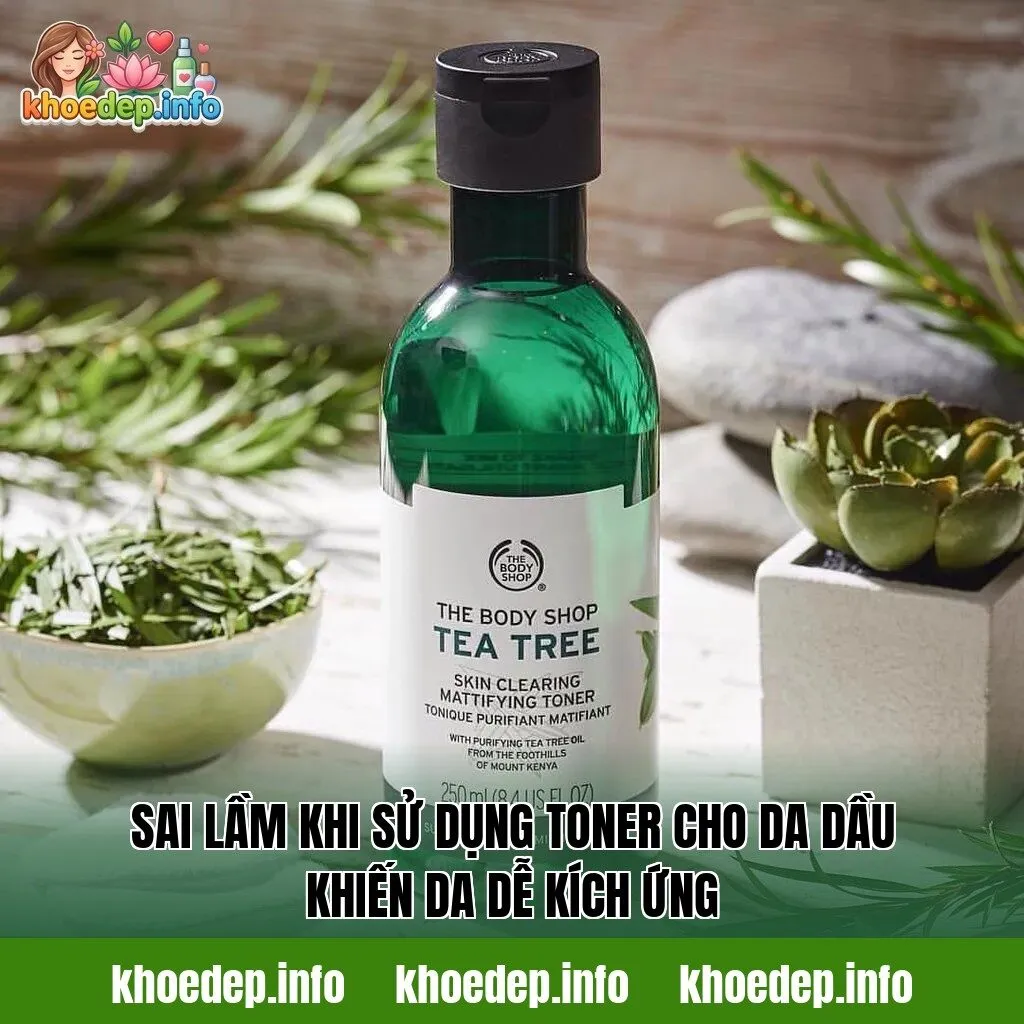 sai lầm khi sử dụng toner cho da dầu khiến da dễ kích ứng